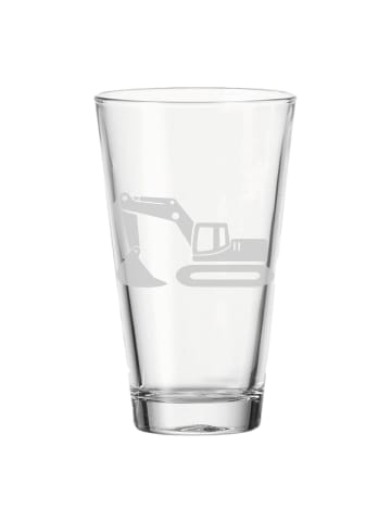 LUXENTU Kinderbecher Bagger 300 ml transparent in transparent