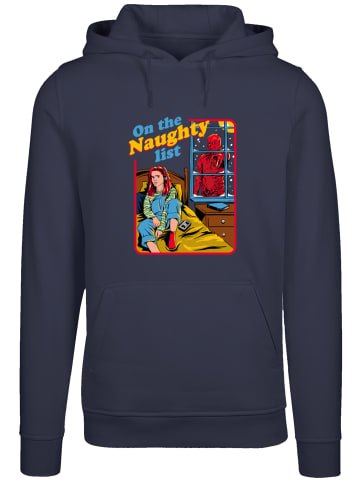 F4NT4STIC Hoodie Stranger Things Naughty List Netflix TV Series in marineblau
