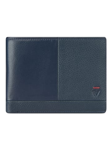 Roncato Trial DLX Geldbörse RFID Schutz Leder 12.5 cm in navy