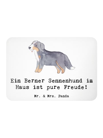 Mr. & Mrs. Panda Magnet Berner Sennenhund Freude mit Spruch in Weiß