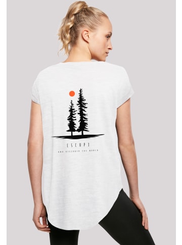 F4NT4STIC Long Cut T-Shirt Escape Discover the World Pinetree in weiß