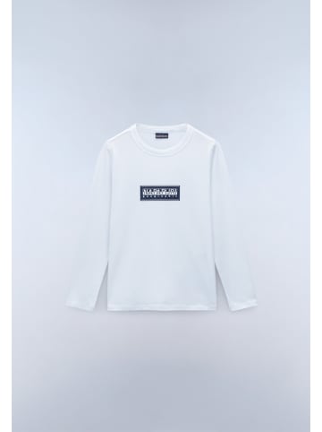 Napapijri T-Shirt "K S-Chamois Ls" in Weiß