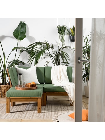 home24 Loungegruppe LEXI 3-teilig in Helles Olivgrün