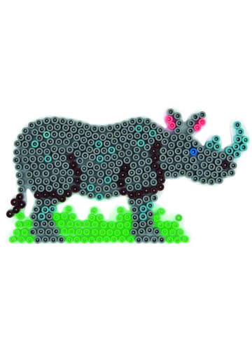 Hama Stiftplatte Nashorn für Midi-Bügelperlen in weiß