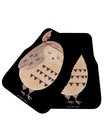 Mr. & Mrs. Panda Automatte Eule Federschmuck ohne Spruch in Schwarz