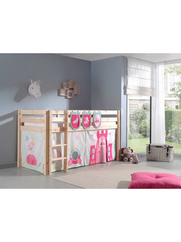 58 aufm Kessel KINDERBETT Karolina 210x114x106 Massivholz Natur Textilset Princess 3