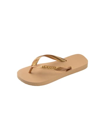 Havaianas Slipper mit Metallic-Logo-Aufdruck Gold