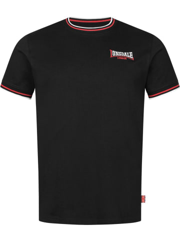 Lonsdale T-Shirt "Quin T-Shirt Schmale Passform" in Schwarz