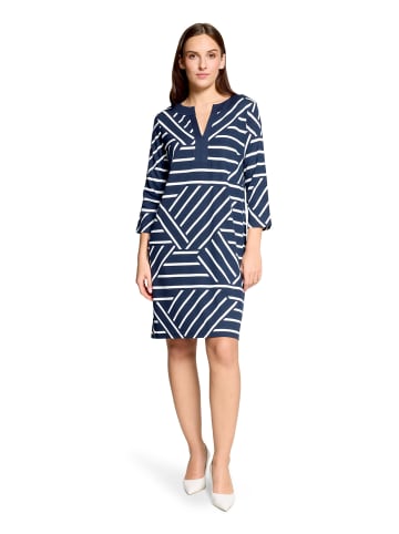 Betty Barclay Jerseykleid mit 3/4 Arm in Blau/Weiß