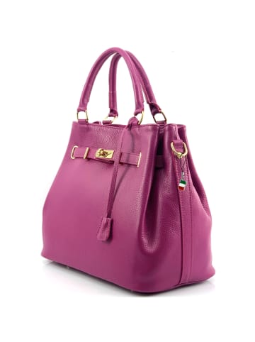 Florence Florence Handtasche Leder fuchsia, pink ca. 38cm