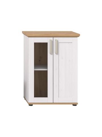 ebuy24 Vitrinenschrank Verona Weiß 64 x 37 cm