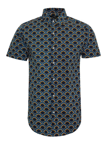 Threadbare Kurzarmhemd THB Shirt S/Slv Birchfield in Navy