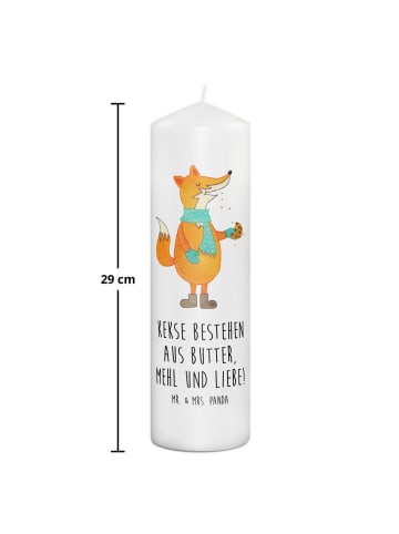 Mr. & Mrs. Panda Kerze Fuchs Keks mit Spruch in Weiß