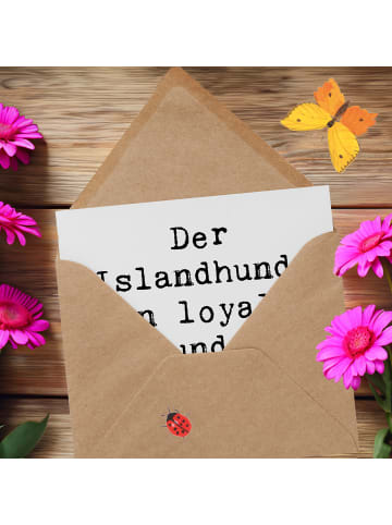 Mr. & Mrs. Panda Deluxe Karte Spruch Treuer Islandhund mit Spruch in Weiß