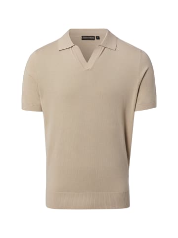 Finshley & Harding Strick-Poloshirt in beigebeige