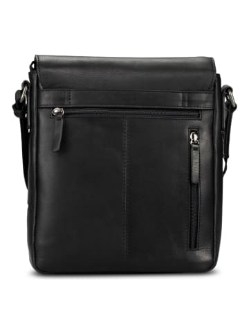 Jost Lund Umhängetasche Leder 24 cm in schwarz