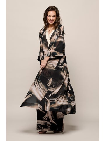 Mart Visser Isla-Print-Kaftan Schwarz/Cremeweiß