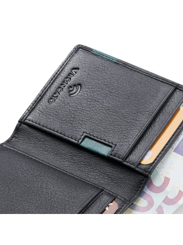 Roncato Monaco Geldbörse RFID Schutz Leder 8 cm in nero