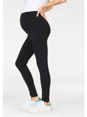 neun 9 monate Umstandsleggings in schwarz