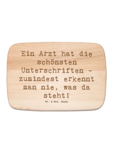 Mr. & Mrs. Panda Frühstücksbrettchen Spruch Arzt Unterschrift mi... in Transparent