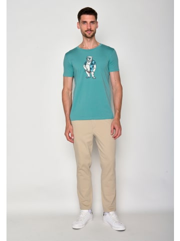GreenBomb T-Shirt Animal Beach Bear in Turkis