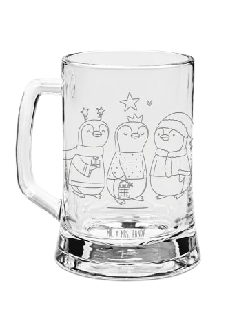 Mr. & Mrs. Panda Gravur Bierkrug Winterzeit Heilige drei Könige ... in Transparent