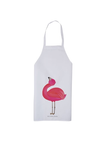 Mr. & Mrs. Panda Kochschürze Flamingo Stolz ohne Spruch in Weiß