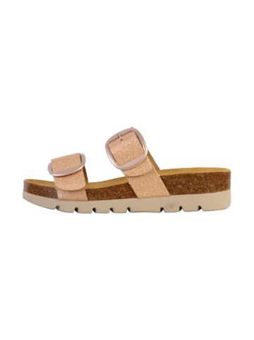 Plakton Combarro Pantoletten aus Leder Rose