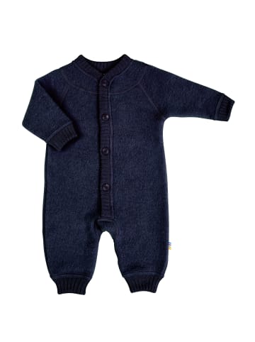 Joha Wagenanzug Wollfleece in dark blue melange