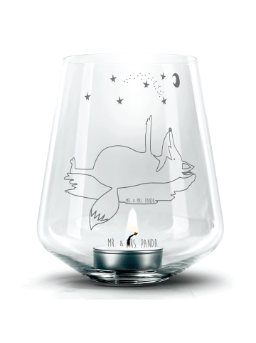 Mr. & Mrs. Panda Kerzenhalter Glas Fuchs Sterne ohne Spruch in Transparent