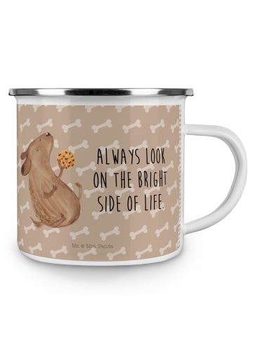 Mr. & Mrs. Panda Camping Emaille Tasse Hund Keks mit Spruch in Hundeglück