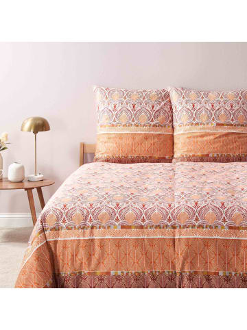 Bassetti Fein Satin Bettwäsche Nairobi in orange-rot