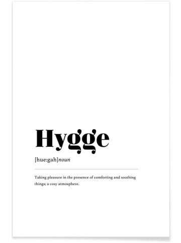 Juniqe Poster "Hygge" in Schwarz & Weiß