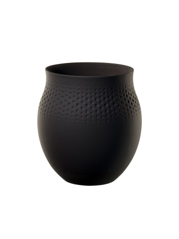 Villeroy & Boch Vase Perle groß Manufacture Collier noir in schwarz