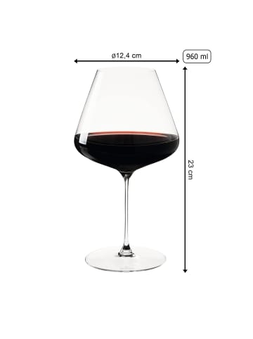 Spiegelau 6er Set Burgundergläser + Poliertuch Definition 960 ml in transparent