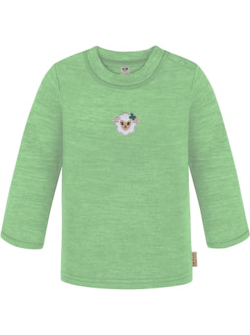 Normani Outdoor Sports Baby Merino Set Wollpullover und Unterhose in Grün