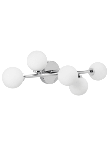 Beliani Wandleuchte MINOTOS in Silber/Weiß - (W) 65 x (H) 23 x (L) 21 cm