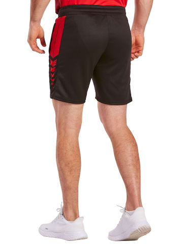 erima Six Wings Shorts in schwarz/rot