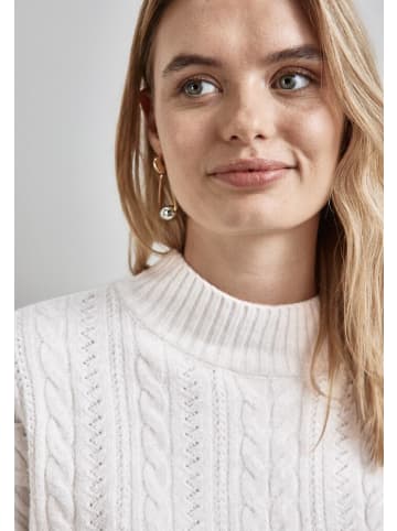 Street One Pullover in cream white melange