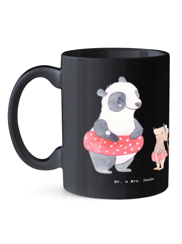 Mr. & Mrs. Panda Tasse Schwimmen wie Fliegen mit Spruch in Schwarz