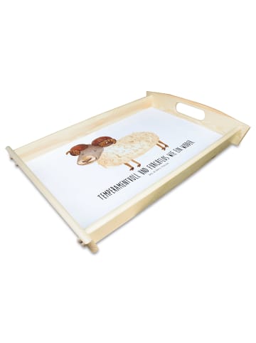 Mr. & Mrs. Panda Tablett Sternzeichen Widder mit Spruch in Weiß