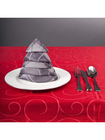 Erwin Müller Jacquard, Baumwollmischung Serviette 4er-Pack Oberhausen in anthrazit