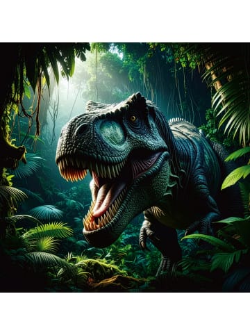 NOTIQUE Wandkalender 2027 mit 6-sprachigem Kalendarium in Dinosaurs - 30 x 30 cm