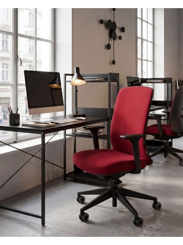 Beliani Professioneller Bürostuhl KAMILON in Rot/Schwarz - (W) 60 x (H) 98 x (L) 65 cm