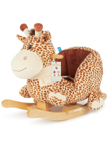 Bieco Spielwaren Plüsch Schaukeltier Giraffe in Beige