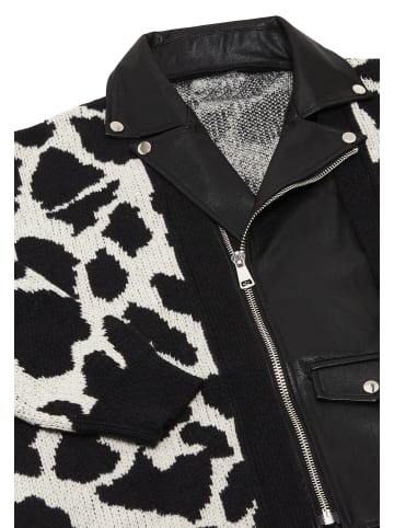 VIRITA Women Strickjacke in Schwarz Wollweiss