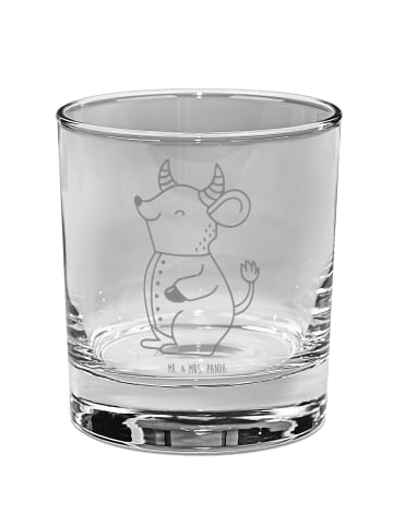 Mr. & Mrs. Panda Glas für Gin Stier Astrologie ohne Spruch in Transparent