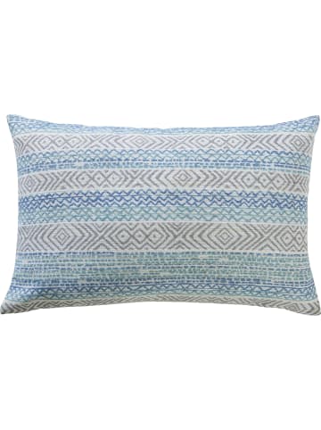 Erwin Müller Jacquard, Baumwollmischung, Gewebt Kissenbezug in blau-grau