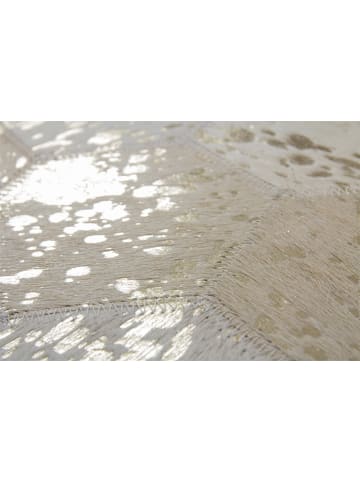 Kayoom Kurzflor Teppich Spark 210 in elfenbein - gold - rechteckig