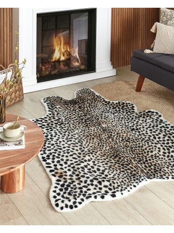 Beliani Schaffell OSSA in Beige/Schwarz - (W) 130 x (L) 170 cm